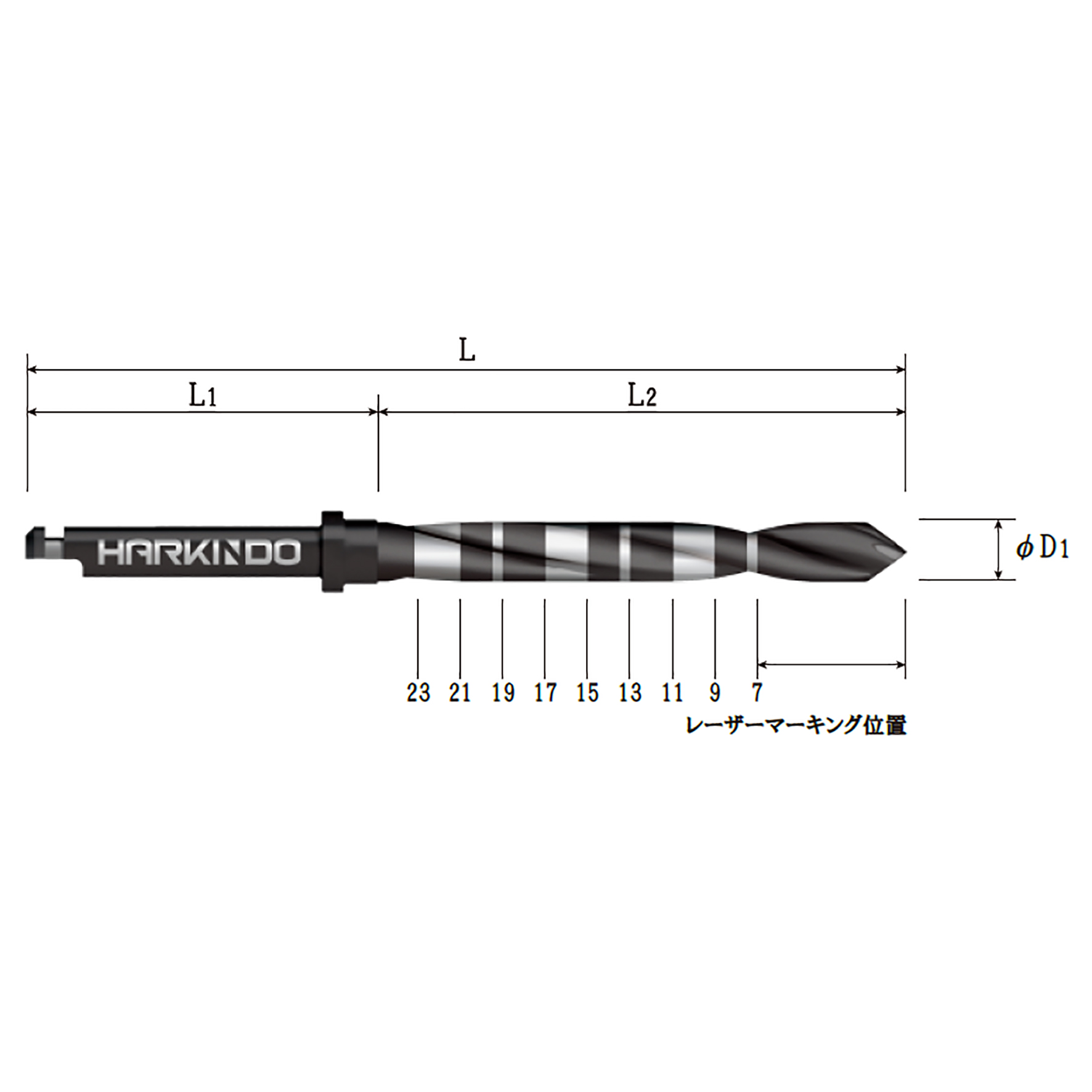歯科インプラント用月光ドリルブラック28 L